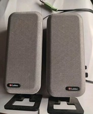 Audio  Computer ? Speakers Set Pair Labtec 7" Inches Tall 