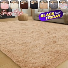 Fluffy Rugs Large Shaggy Rug Non Slip Bedroom Living Room Soft Carpet Floor Mat