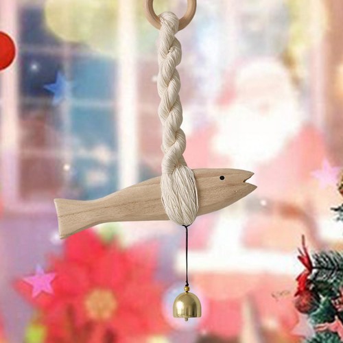 Wooden fish doorbell - wooden,