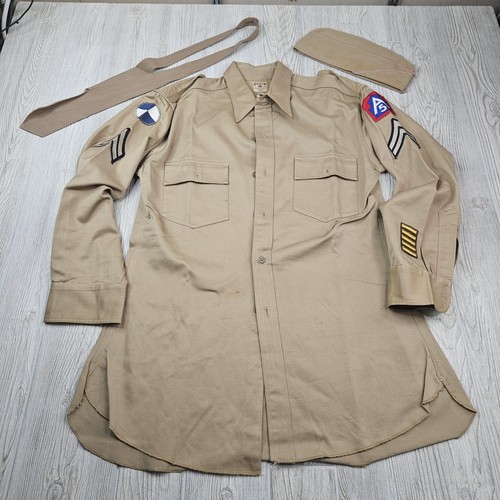 Vintage wwii bruin shirt khaki - vintage,