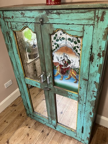 Vintage wooden indian cupboard - wooden,