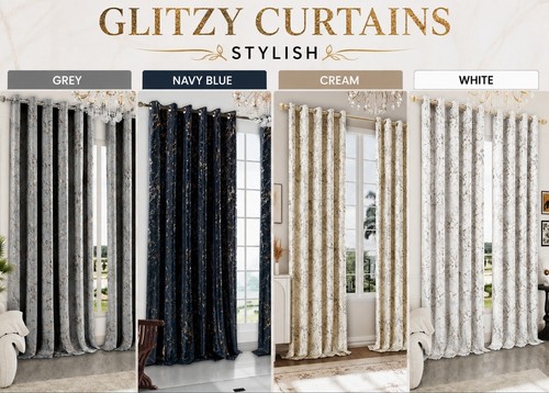 Crushed velvet curtains pair - velvet,