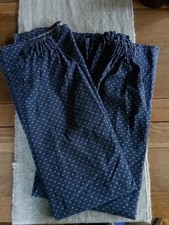 Vintage Handmade Laura Ashley Blue Nutmeg Pattern Curtains 78" width x 46" drop