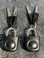 Set of 2 Vintage Delsey Luggage Lock With 2 Keys Black Small, Bag, Diary, Secure