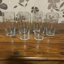 6 x Tetleys Pint Beer Glasses