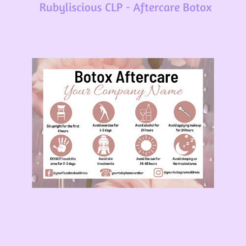 Personalised botox aftercare - botox,