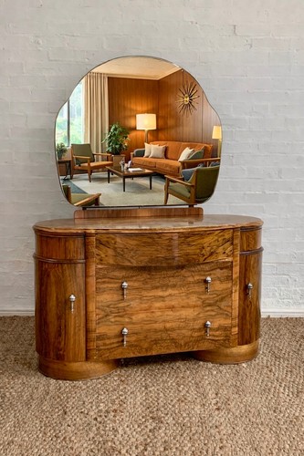 Art deco figured walnut - art,
