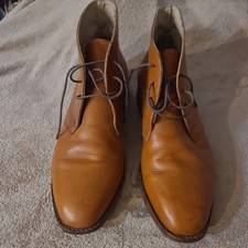 Samuel Windsor Tan Derby Chukka Boots Handmade Leather  Great  Condition Size 11