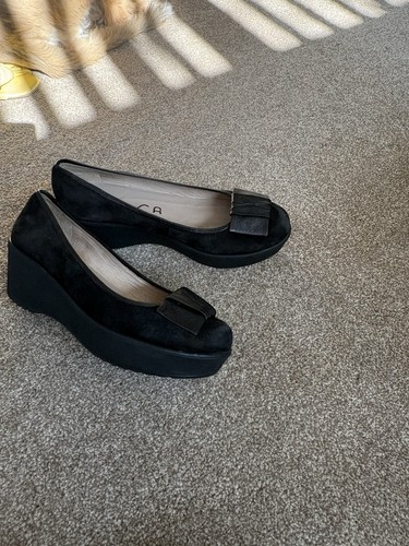 Unisa black suede - suede, shoes