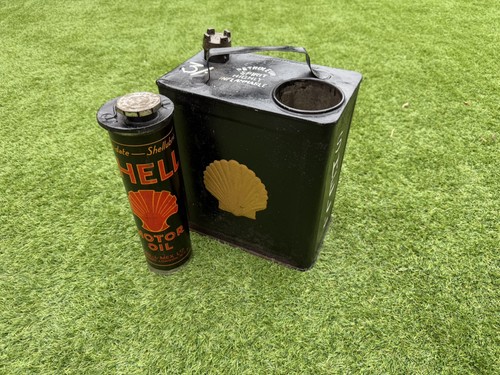 Vintage shell duo petrol oil - vintage, petrol/oil