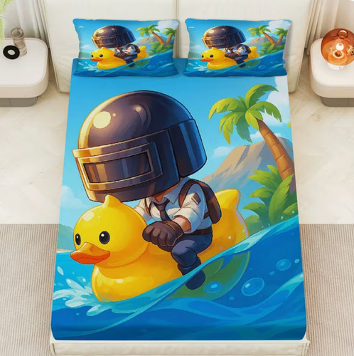 Cartoon rubber duck fitted - rubber,