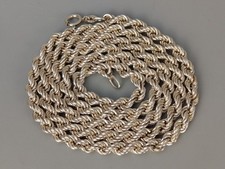 Italian Sterling Silver Thick Rope Chain Necklace
