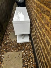 dwell tv unit white chrome