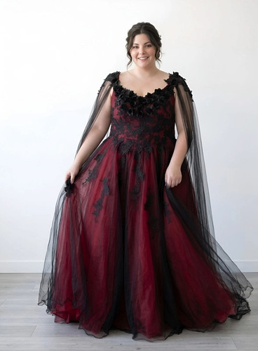 Gothic wedding dress plusize - wedding,