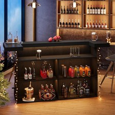 4-Tier Black Bar Table