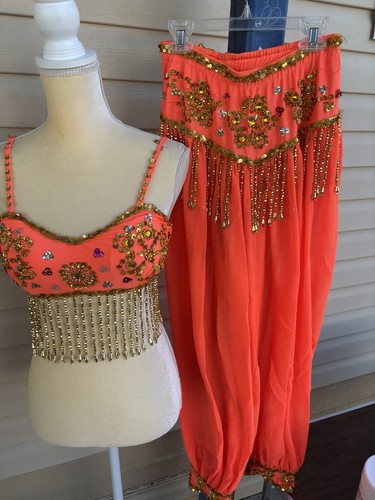 Bollywood dance costume orange - dance,