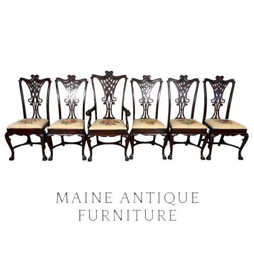 Antique mahogany dining - mahogany,