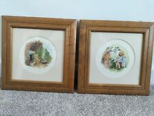 2 X WINNIE THE POOH Framed Prints/Sketches Bought In 1984 Collectable 