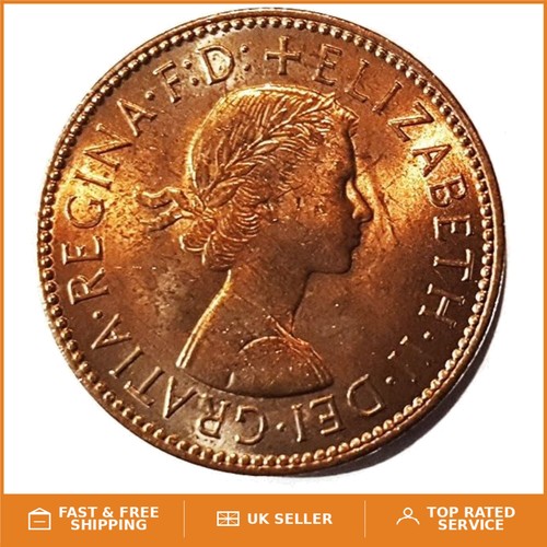 1967 british halfpenny coin - british,