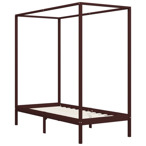 Solid pine wood canopy bed - solid,