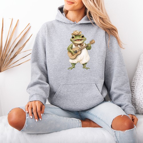 Cute cowboy frog womens - womens, hoodie