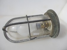 Antique brass ship caged - ship, lamp