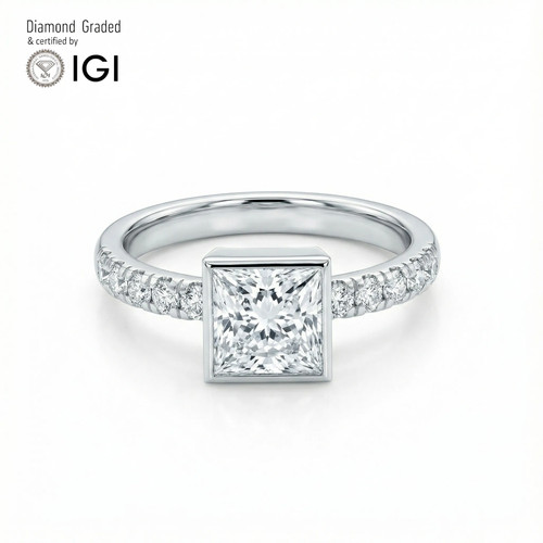 Princess diamond engagement - diamond,