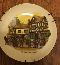 4-VINTAGE COACHING HORSE PLATES 5” WALL ART LIVERPOOL ART POTTERY POTTERY LTD