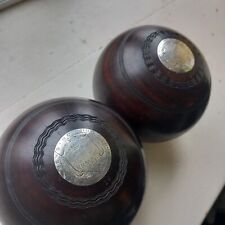 Antique Presentation Lawn Bowling Balls With Silver Plaques 1927