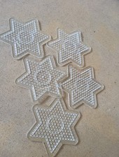 Five Star Shaped Hama Bead Peg Boards.