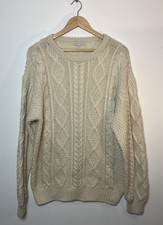 VTG ARAN CABLE HAND KNIT