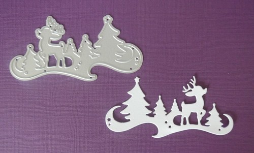 Christmas reindeer scene - christmas,