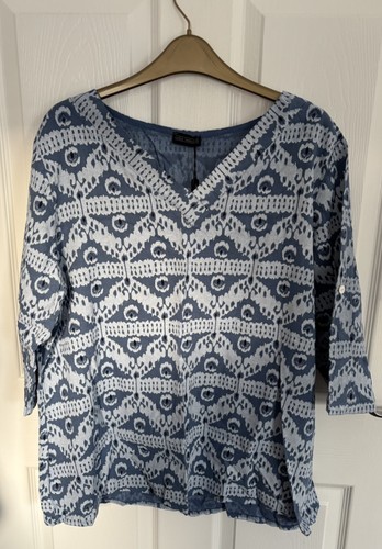 Linen blue white - linen, &