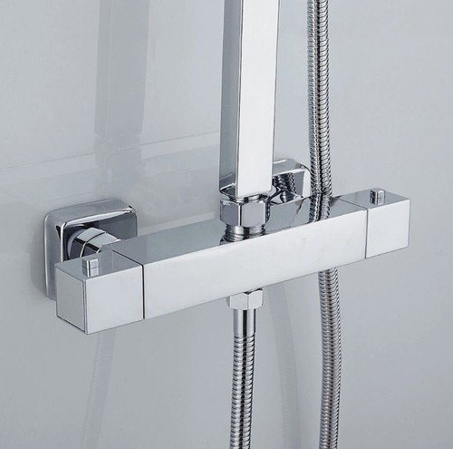 Square thermostatic shower bar - shower,
