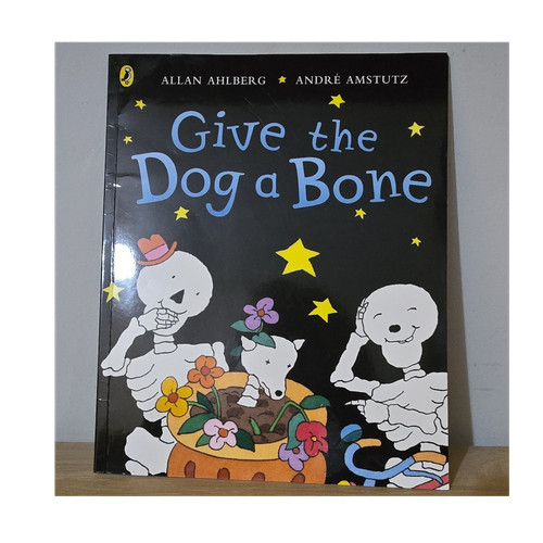 Penguin give the dog bone - dog, a
