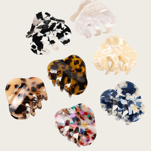 Colourful round hair claw - hair,