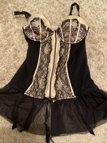 Ann summers satin - lace, basque
