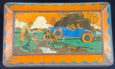 MACKINTOSHS ASSORTED WEEKEND TOFFEE TIN VINTAGE PICNIC MOTOR CAR PICTORIAL SCENE