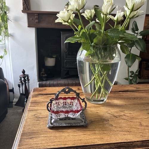 Antique silver plate basket - antique,