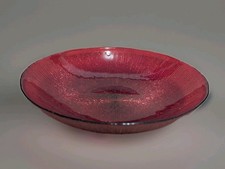 Mikasa Christmas Celebrations Red Glass Bowl Deep Dish 27 Cm Diameter