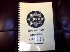 BSA BB32 & BB34 GOLD STAR PARTS BOOK MANUAL & SUPPLEMENT1954-5 MC714-3 - BP45
