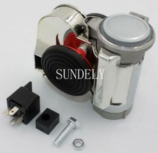 NEW! Nautilus Air Horn 12 volt 139dB Car Chromed  Bike Motorcycle Truck UK
