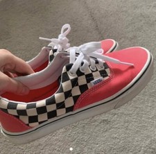 pink checkered vans size 5