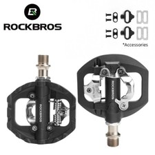 ROCKBROS Cleats Pedal MTB Self-Lock Pedals with Clips SPD Aluminum Alloy Pedal