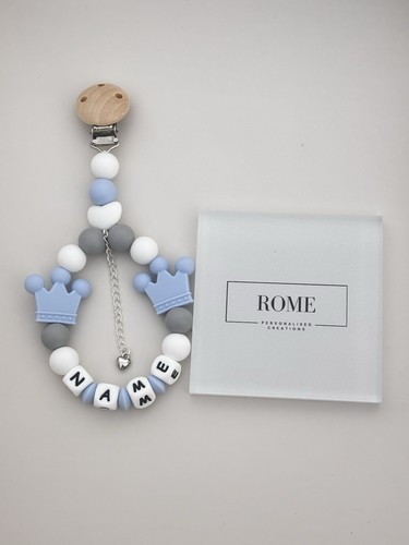Personalised blue crown pram - personalised,