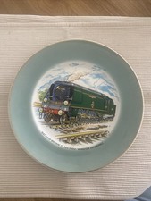 Decorative Plate of Steam Locomotive No. 34051 Winston Churchill Vintage