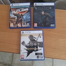 3 × PlayStation 5 PS5 Games Ghost Tsushima Star Wars Outlaws Callisto Protocol