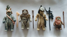 Vintage Star Wars Figure Ewoks - Chief Chirpa-Wicket-Teebo-Logray.