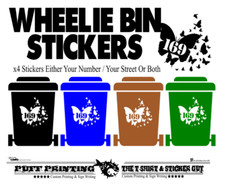 X4 WHEELIE BIN NUMBERS CUSTOM