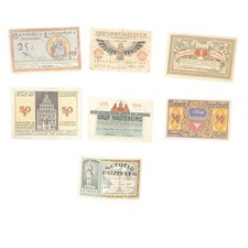 Lot Of 7 Notgeld Austria & Germany Notes Vintage Collection Inc 1921 e.t.c  #sz